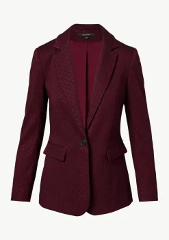 Antaillierter Jacquard-Blazer mit Glitzergarn