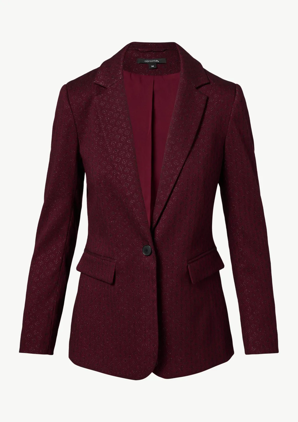 Antaillierter Jacquard-Blazer mit Glitzergarn
