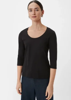 3/4-Arm-Shirt aus Jersey