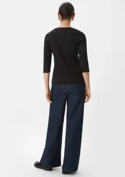 3/4-Arm-Shirt aus Jersey