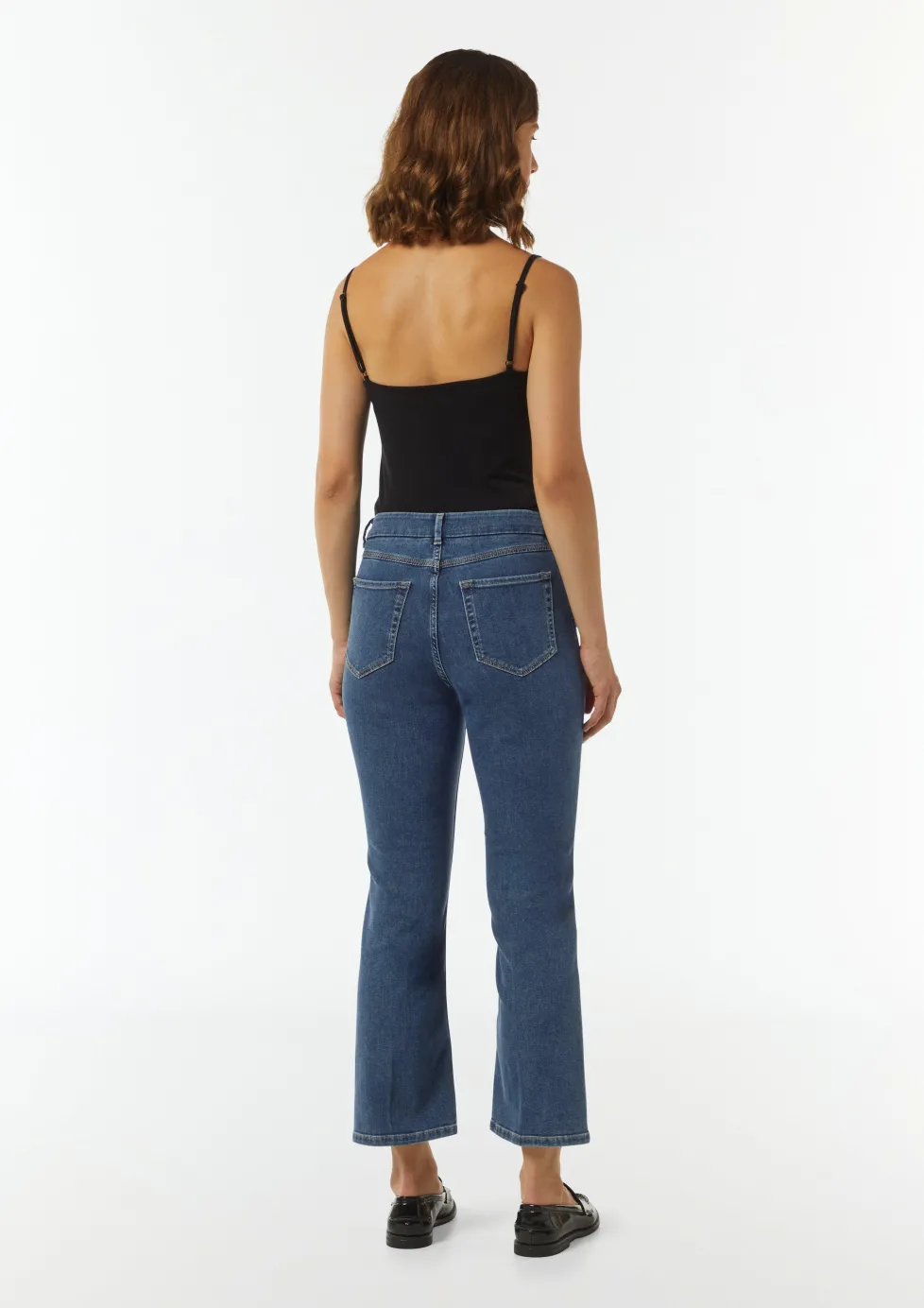 Ausgestellte Ankle-Jeans