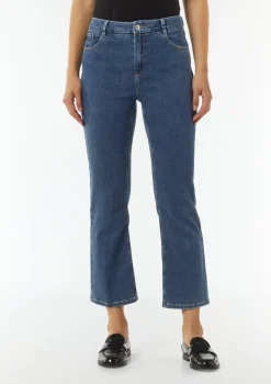 Ausgestellte Ankle-Jeans