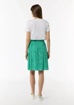 Ausgestellter Rock mit Futter und elastischem Bund