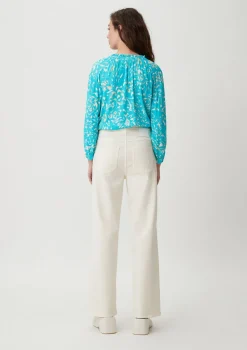 Baumwollbluse aus Crêpe