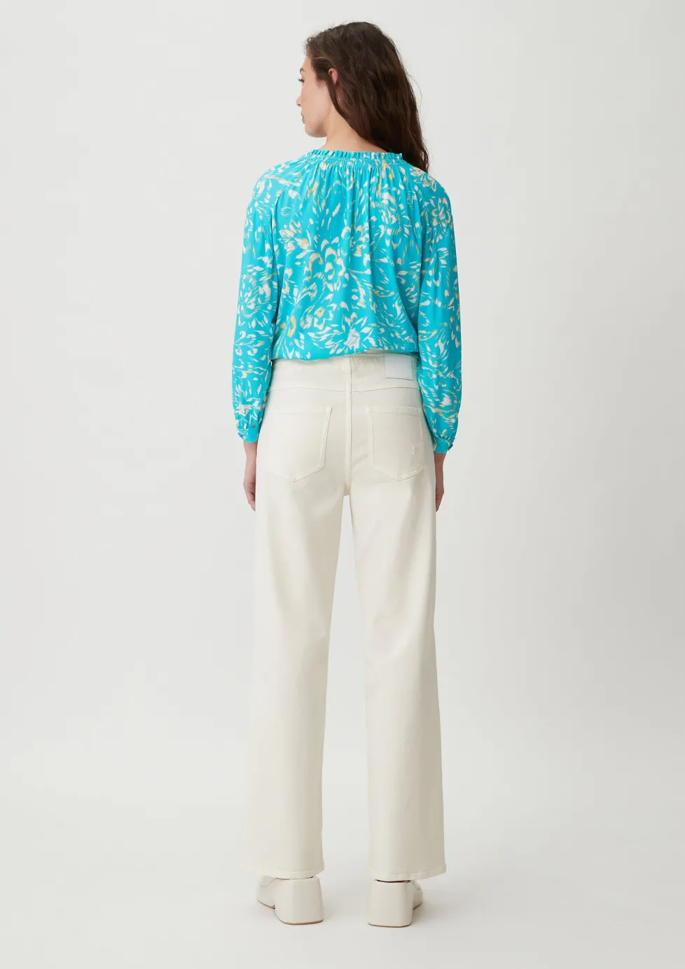 Baumwollbluse aus Crêpe