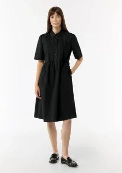 Baumwoll-Kleid mit Hemdkragen und Knopfleiste