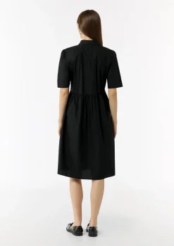 Baumwoll-Kleid mit Hemdkragen und Knopfleiste