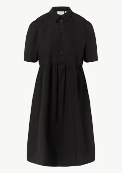 Baumwoll-Kleid mit Hemdkragen und Knopfleiste