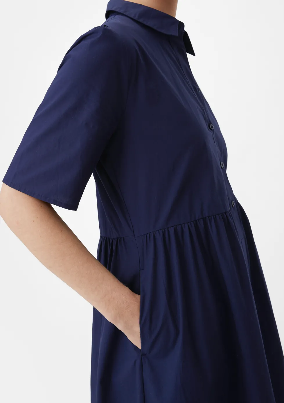 Baumwollkleid mit Hemdkragen