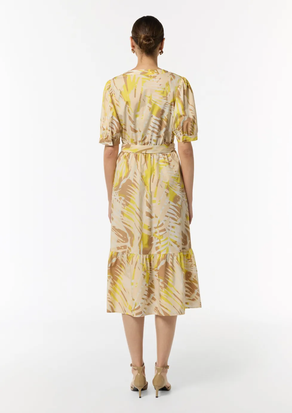 Baumwoll-Kleid mit Puff-Ärmeln