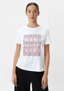 Baumwollshirt mit gummiertem Frontprint