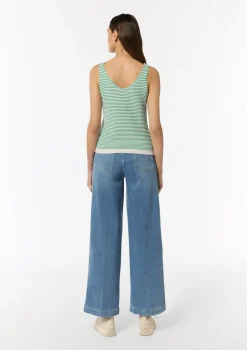 Baumwoll-Stricktop im Slim Fit