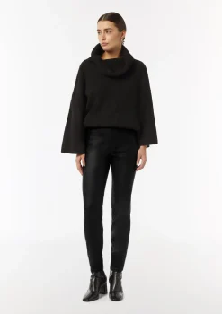 Beschichtete Hose im Skinny Fit