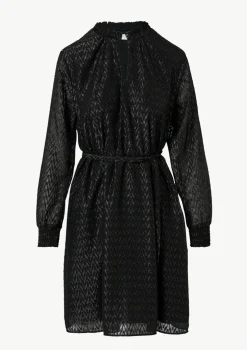 Blusenkleid mit Transparenz-Effekt und Glitzergarn