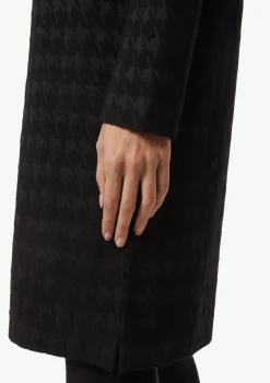 Kurzes Jerseykleid mit Hahnentrittmuster