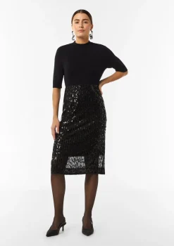 Midi-Rock mit Pailletten