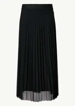 Plissierter Mesh-Rock mit elastischem Bund