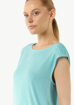 Relaxed-Fit-Shirt mit überschnittenen Schultern und Raffung