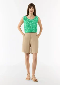 Ärmellose Bluse mit All-over-Print