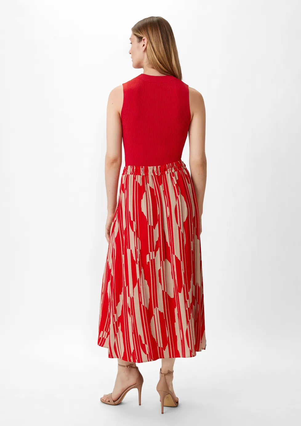 Ärmelloser Pullover mit Rippstruktur