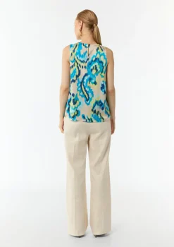 Ärmelloses Blusenshirt aus Viskose
