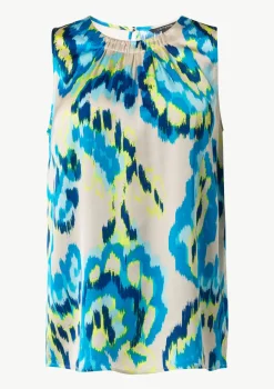 Ärmelloses Blusenshirt aus Viskose