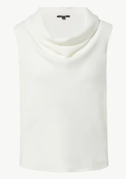 Ärmelloses Jersey-Shirt mit Wasserfall-Ausschnitt