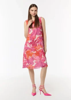 Ärmelloses Kleid mit Bateau-Ausschnitt