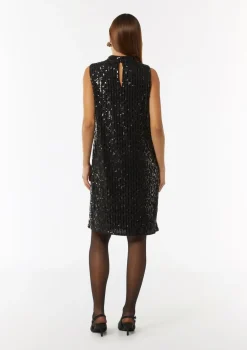 Ärmelloses Kleid mit hochabschließendem Kragen