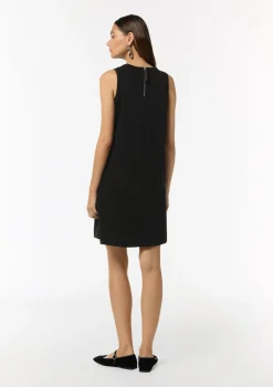 Ärmelloses Kleid mit Rundhalsausschnitt und Logo-Detail