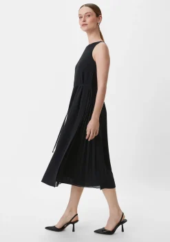 Ärmelloses Midikleid aus Crêpe