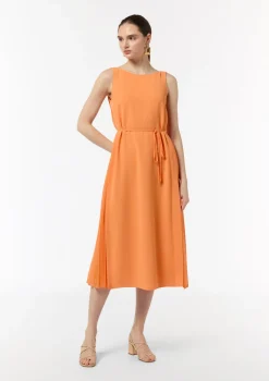 Ärmelloses Midikleid aus Crêpe