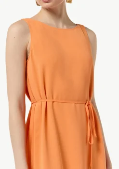 Ärmelloses Midikleid aus Crêpe