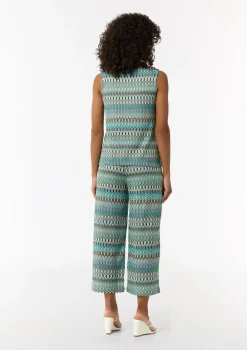 Ärmelloses Shirt aus Strick-Jersey mit U-Boot-Ausschnitt