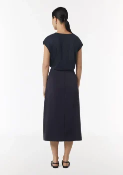 Ärmelloses Shirt mit Satin und Jersey