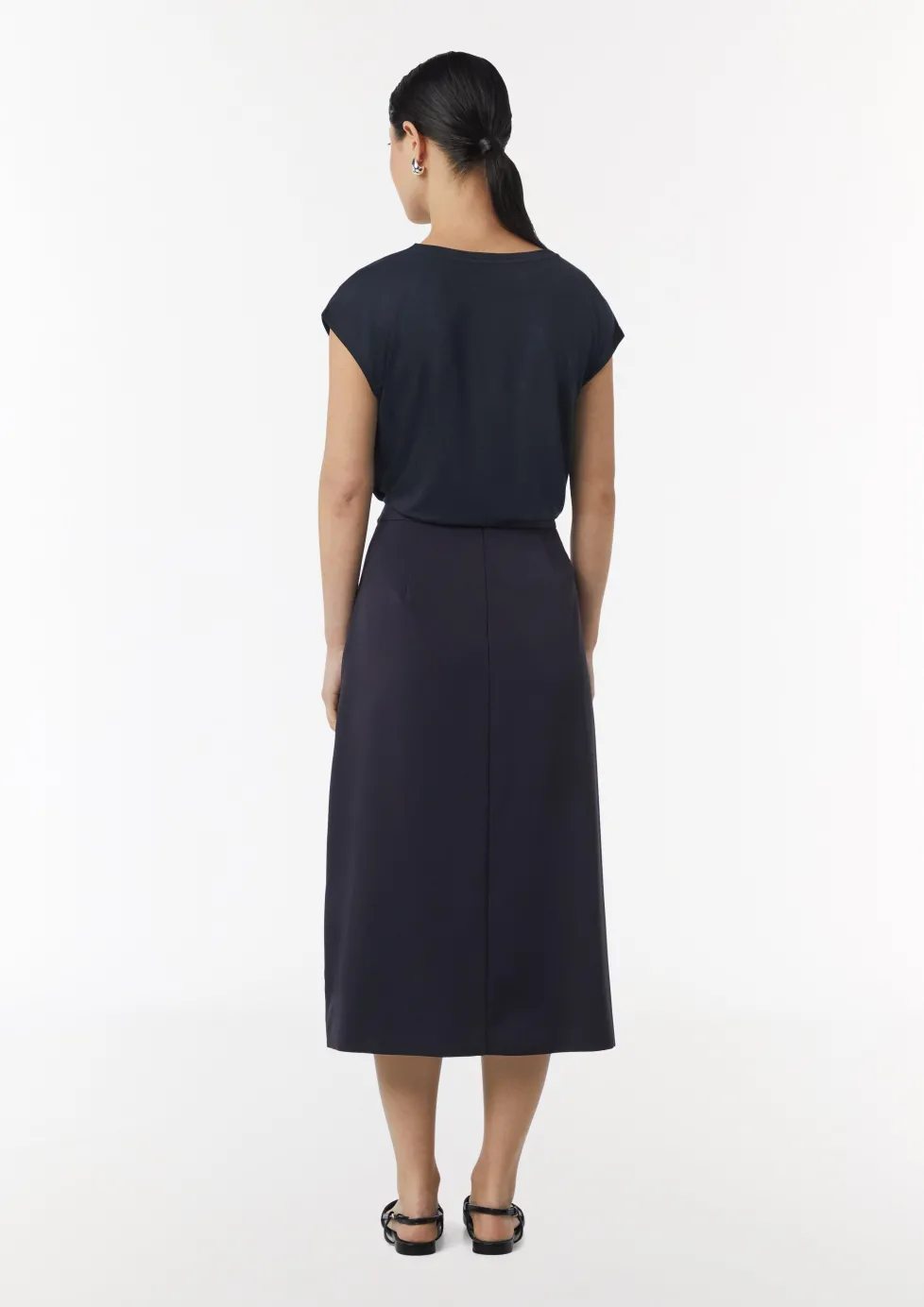 Ärmelloses Shirt mit Satin und Jersey