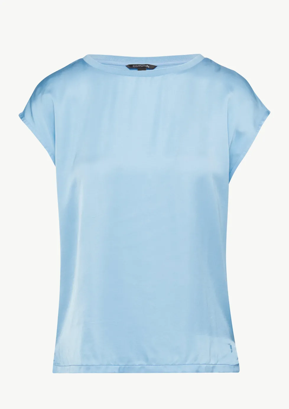 Ärmelloses Shirt mit Satin und Jersey