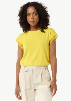 Ärmelloses Shirt mit Zierband