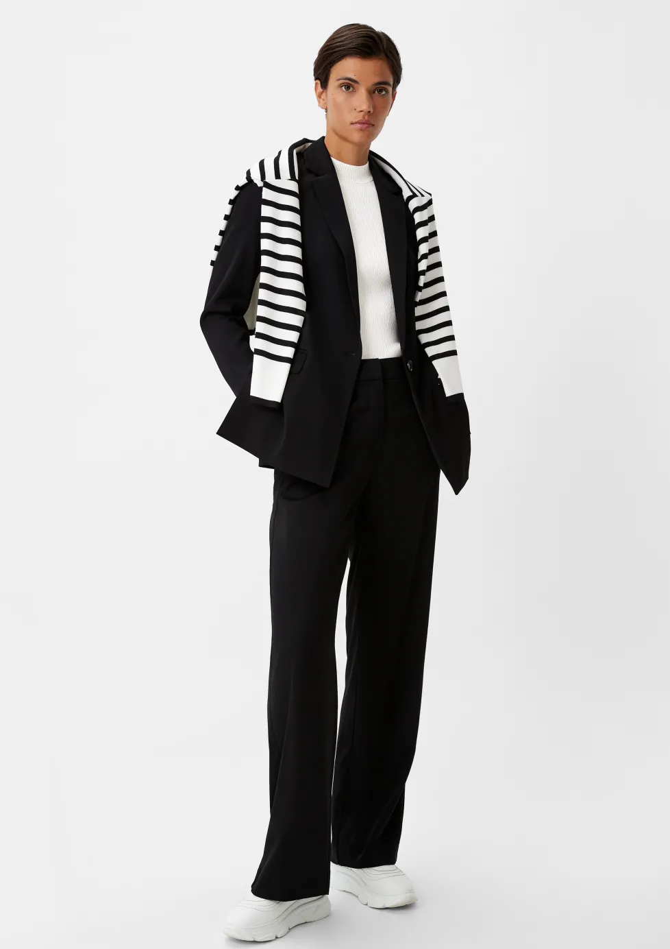 Ärmelloses Stricktop mit Rippstruktur