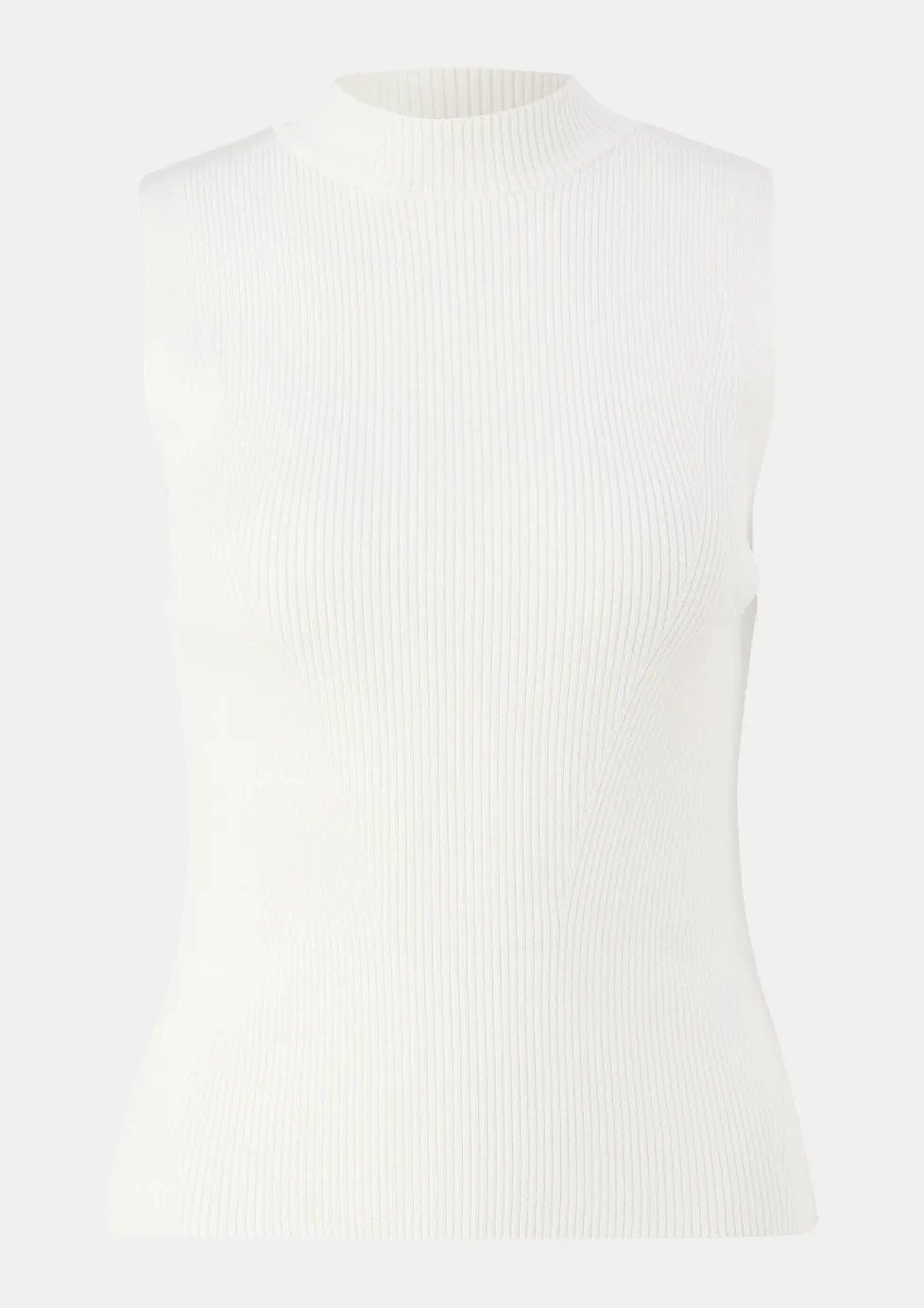 Ärmelloses Stricktop mit Rippstruktur