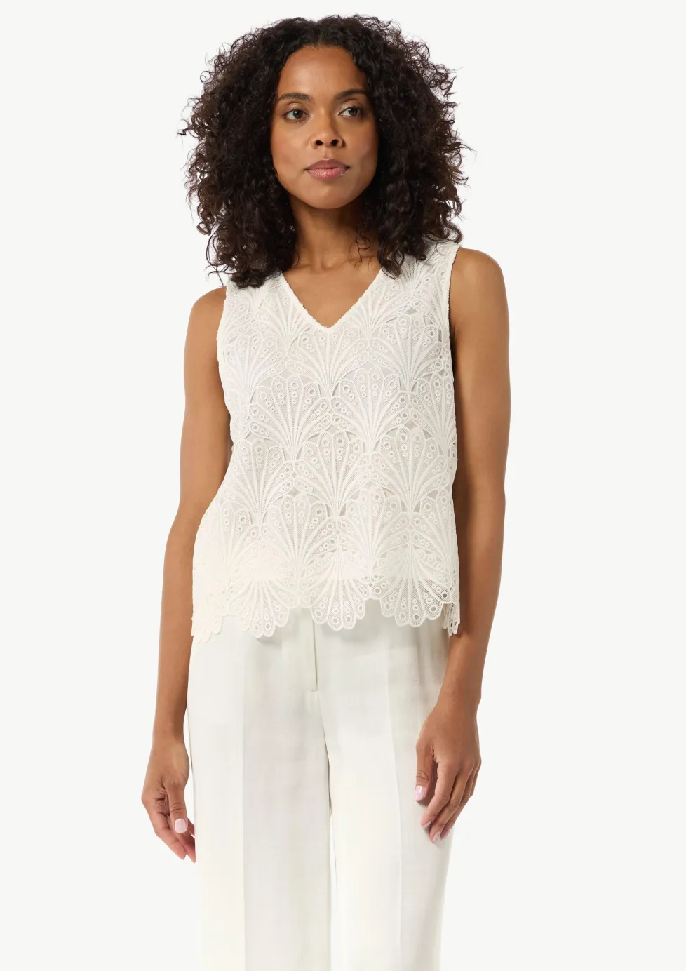 Ärmelloses Top aus Spitze