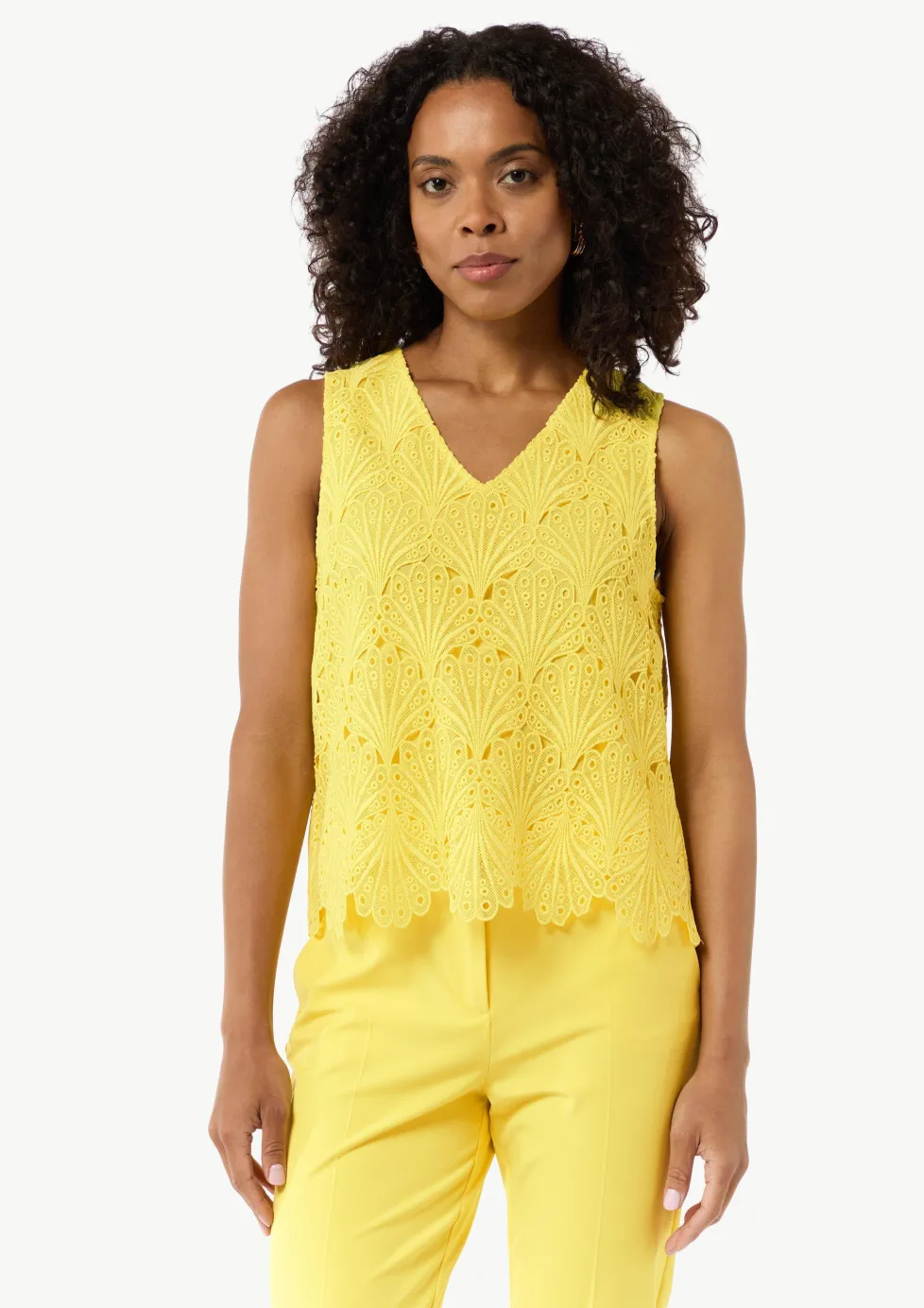 Ärmelloses Top aus Spitze