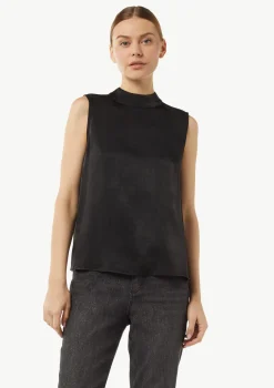 Ärmelloses Top mit Stehkragen