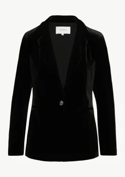 Samt-Blazer mit Reverskragen