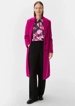 Satinbluse mit All-over-Print