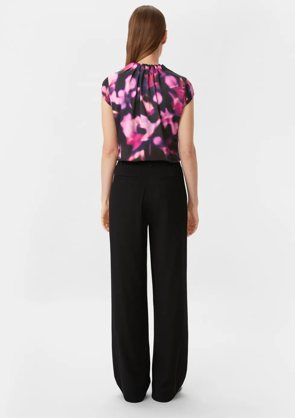 Satinbluse mit All-over-Print