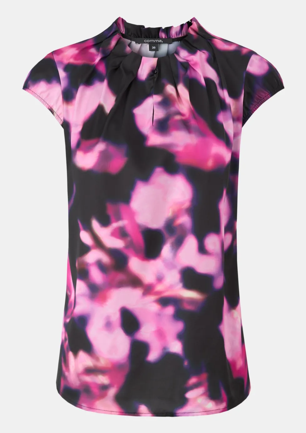 Satinbluse mit All-over-Print