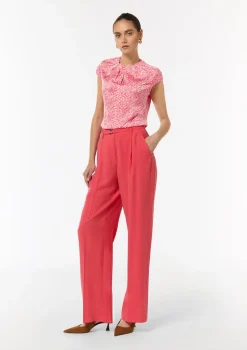 Satinbluse mit Kappärmeln