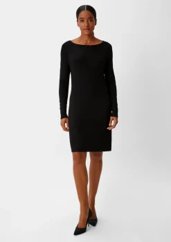 Strickkleid mit Transparenz-Effekt