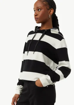 Sweatshirt mit Kapuze und Blockstreifen
